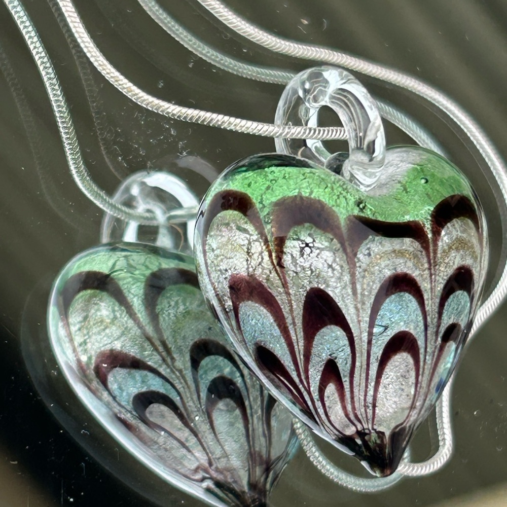 Heart Pendant Murano Glass Artisan